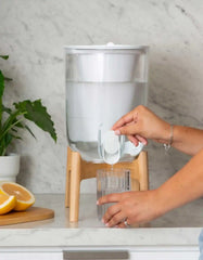 High-Capacity Dispenser + Wood Base